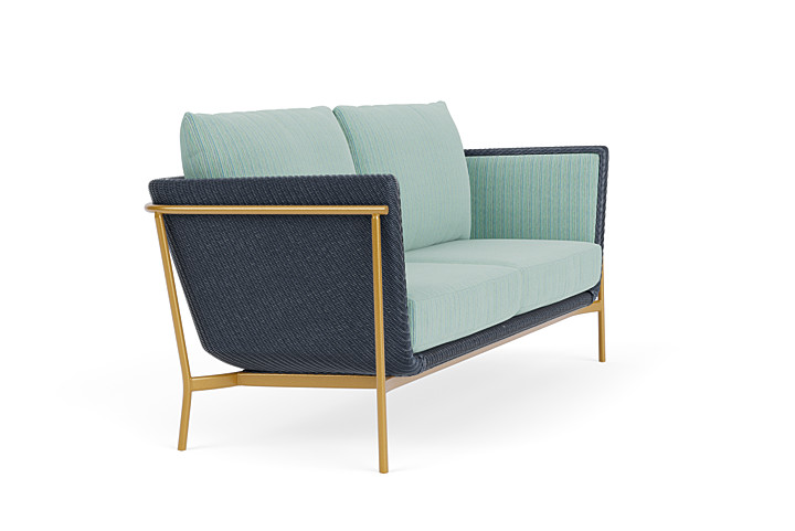 Lloyd Flanders™ Solstice Sofa  - Denim Blue, Metallic Gold