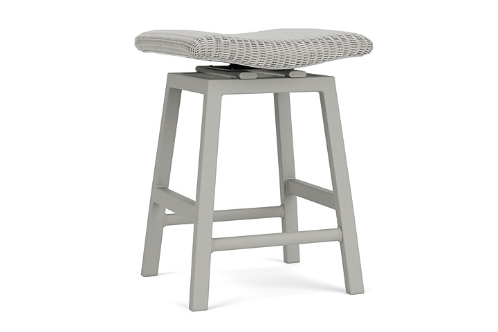 Lloyd Flanders™ Loom Swivel Counter Stool - Platinum