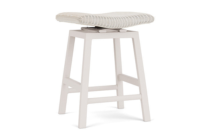 Lloyd Flanders™ Loom Swivel Counter Stool - Antique White