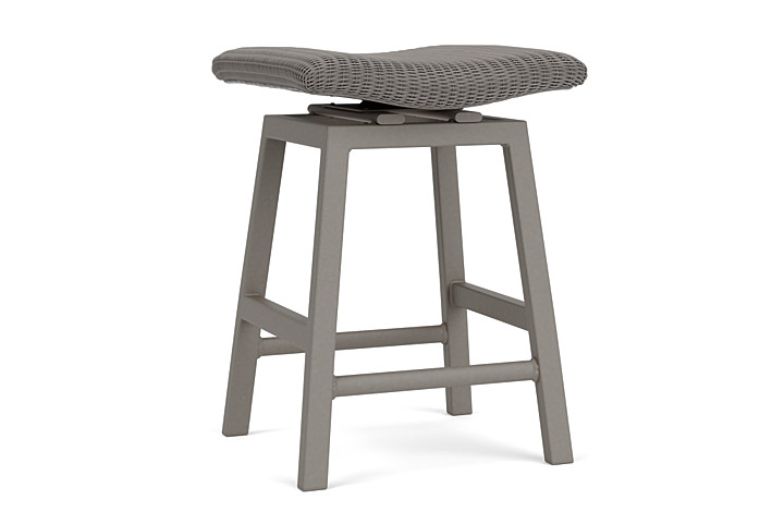 Lloyd Flanders™ Loom Swivel Counter Stool - Pewter