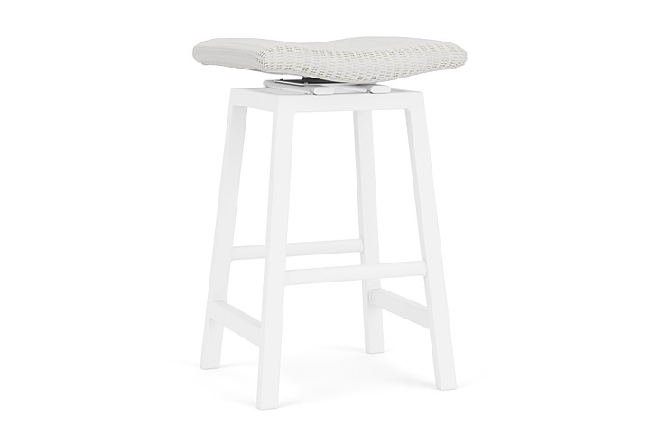 Lloyd Flanders™ Loom Swivel Bar Stool - Matte White