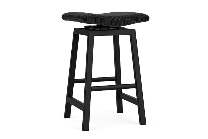 Lloyd Flanders™ Loom Swivel Bar Stool - Ebony