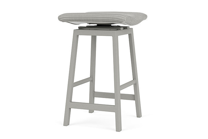 Lloyd Flanders™ Loom Swivel Bar Stool - Platinum