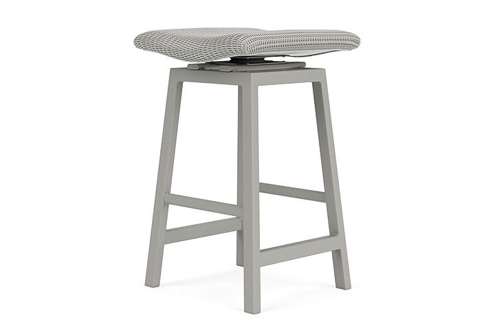 Lloyd Flanders™ Loom Swivel Bar Stool - Platinum