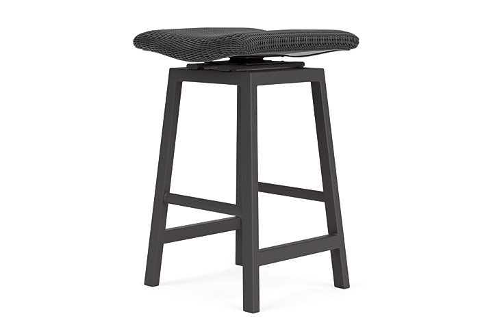 Lloyd Flanders™ Loom Swivel Bar Stool - Charcoal