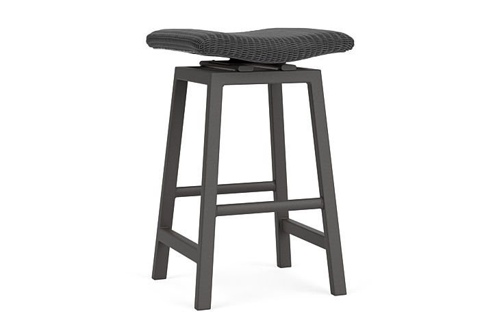 Lloyd Flanders™ Loom Swivel Bar Stool - Charcoal