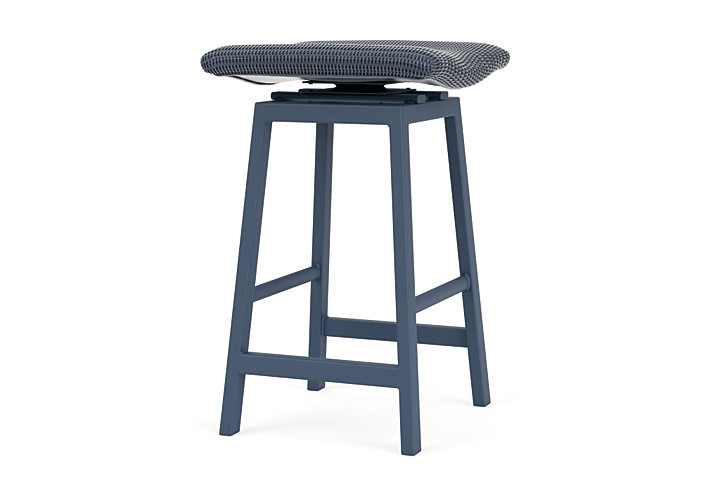 Lloyd Flanders™ Loom Swivel Bar Stool - Denim Blue