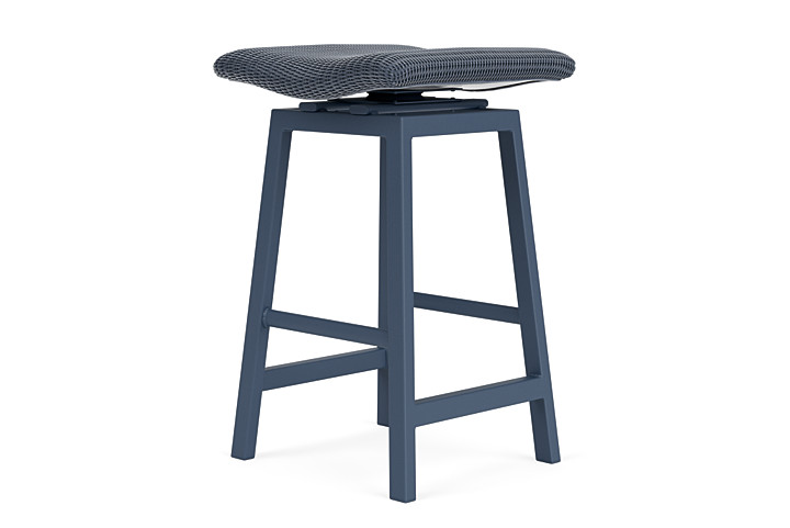 Lloyd Flanders™ Loom Swivel Bar Stool - Denim Blue