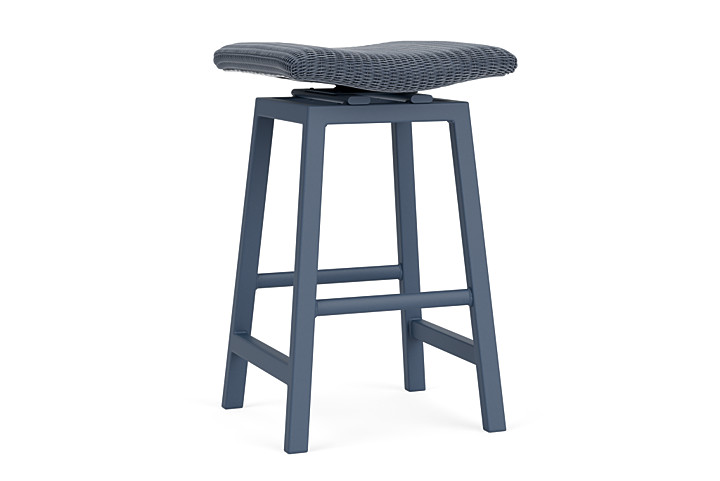 Lloyd Flanders™ Loom Swivel Bar Stool - Denim Blue