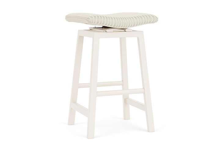 Lloyd Flanders™ Loom Swivel Bar Stool - Ivory