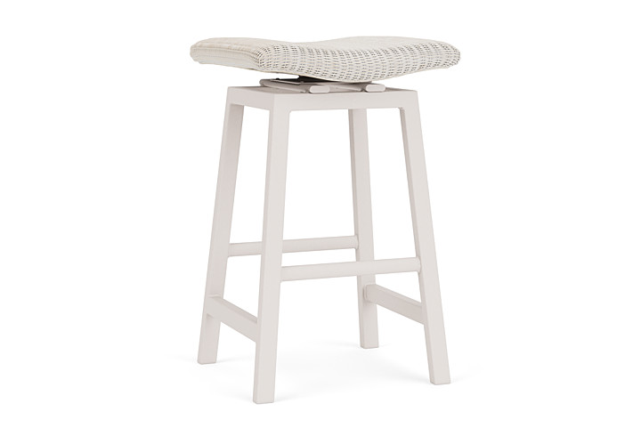 Lloyd Flanders™ Loom Swivel Bar Stool - Antique White