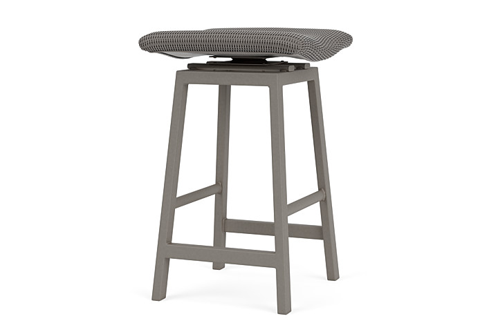 Lloyd Flanders™ Loom Swivel Bar Stool - Pewter