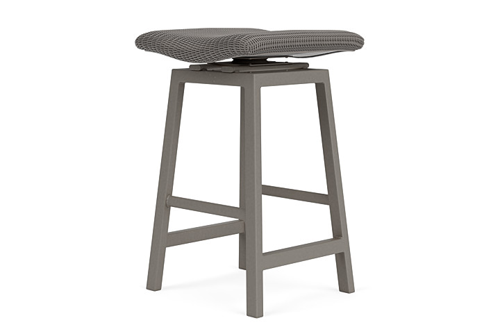 Lloyd Flanders™ Loom Swivel Bar Stool - Pewter