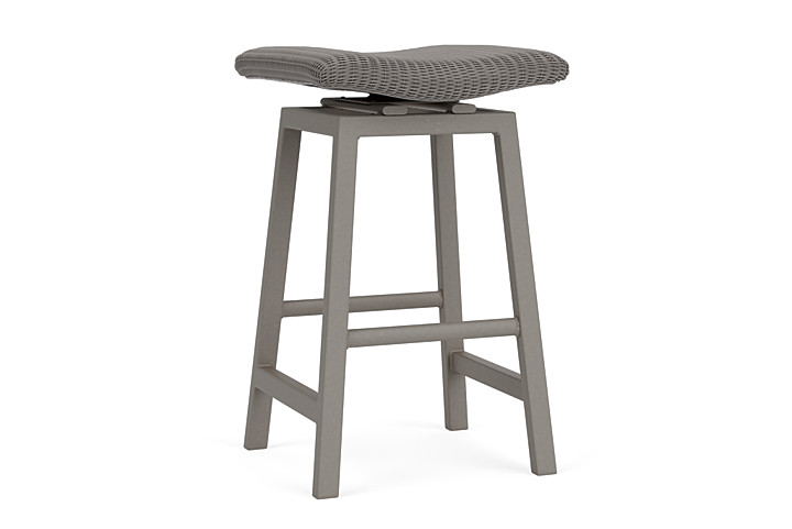 Lloyd Flanders™ Loom Swivel Bar Stool - Pewter