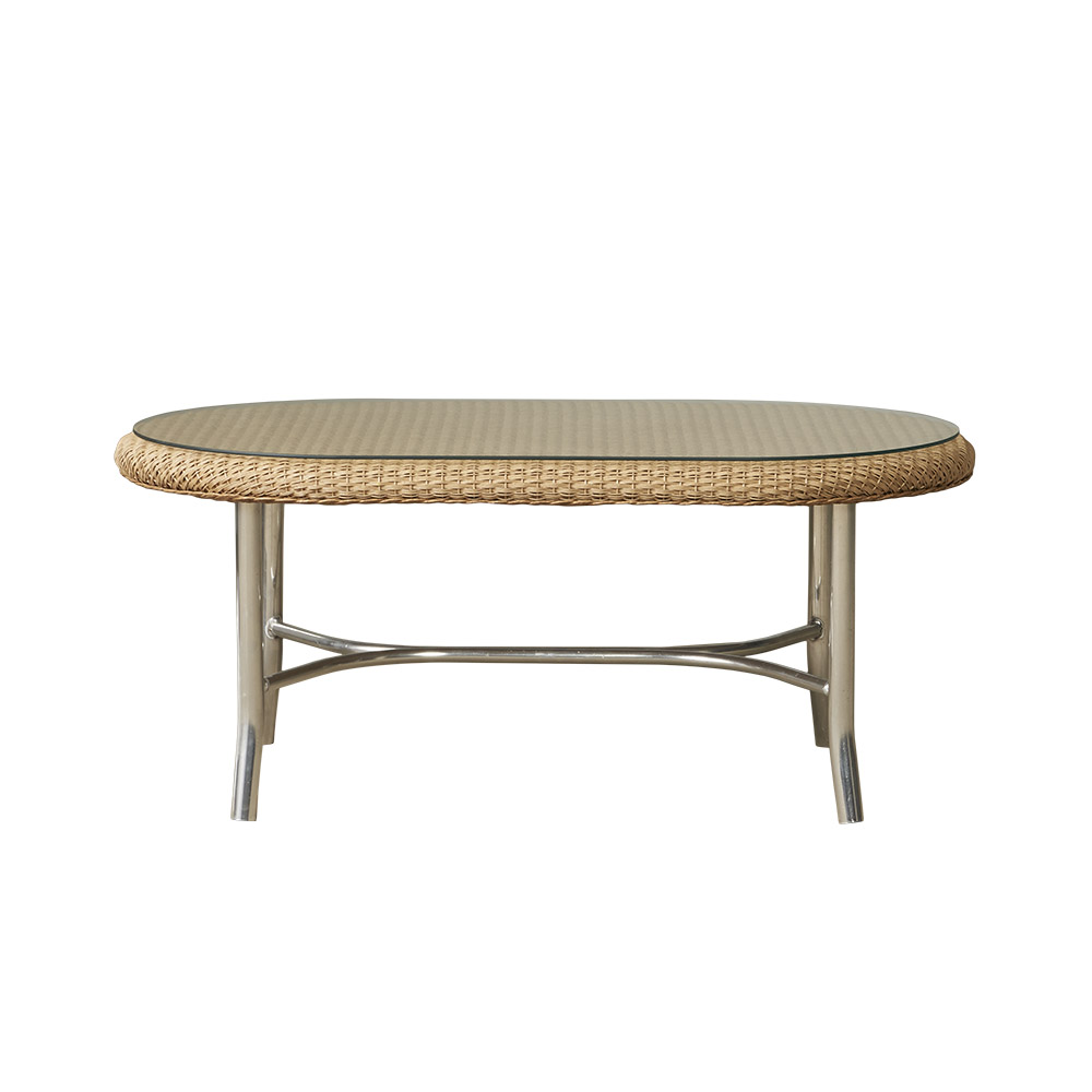 Lloyd Flanders™ Loom 43" Oval Cocktail Table - White