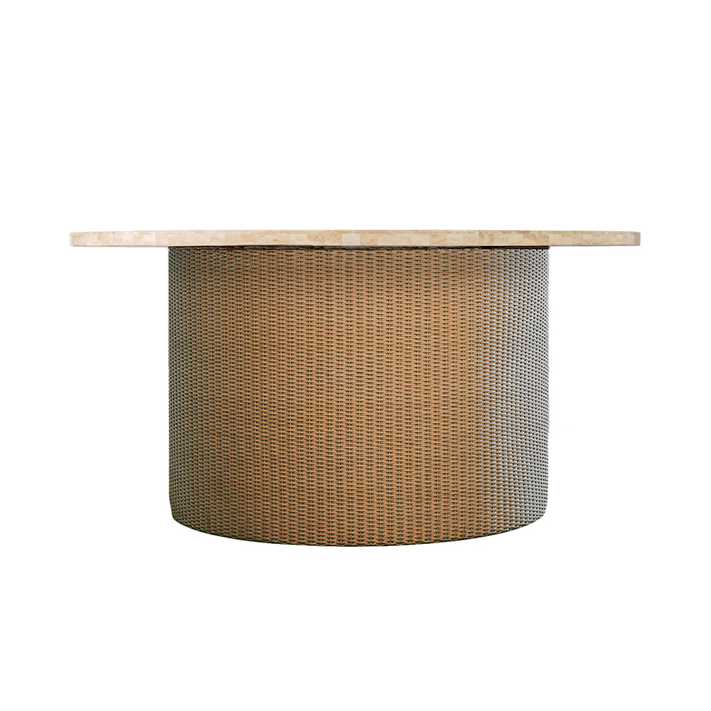 Lloyd Flanders™ Loom 48" Round Fire Table - Linen