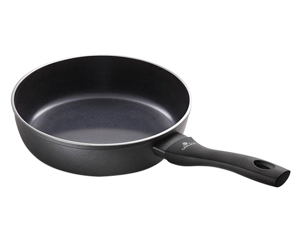 Maxima - Contrast Pro Deep Non-Stick Frying Pan with Lid 9.4" in Black