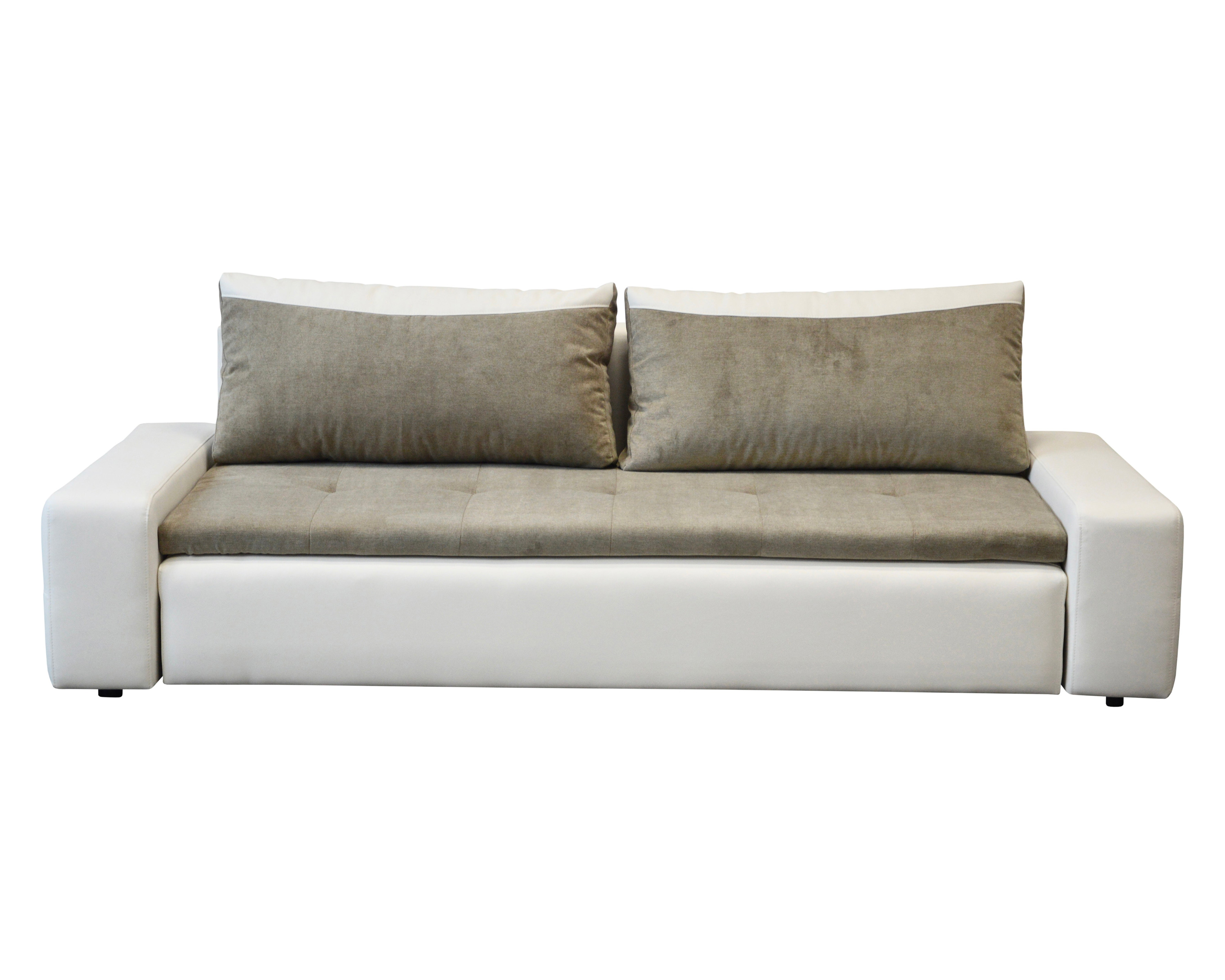 Maxima - London Sleeper Sofa in Gray/White, Leather