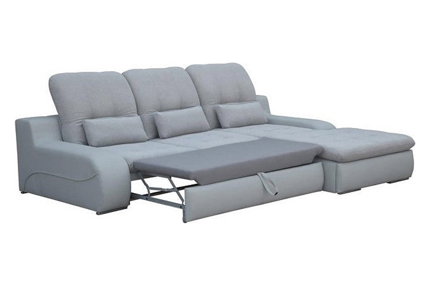 Maxima Bavero Sectional Sleeper Sofa - Light Beige, Right Corner