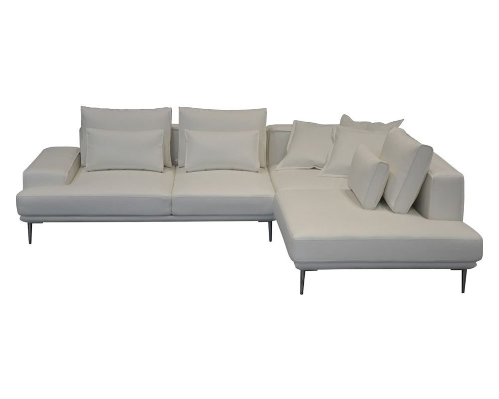 Maxima Levio Sectional Sleeper Sofa - White, Left Corner