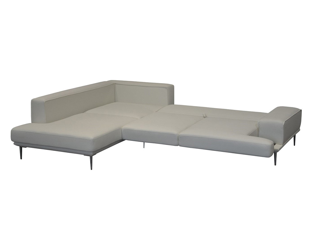 Maxima Levio Sectional Sleeper Sofa - White, Left Corner