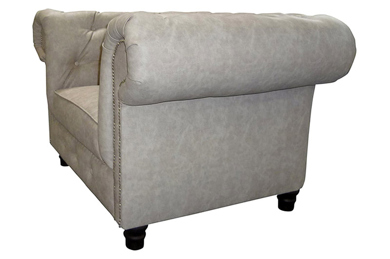 Maxima™ Dali Tufted Chesterfield Chair - Dirty White