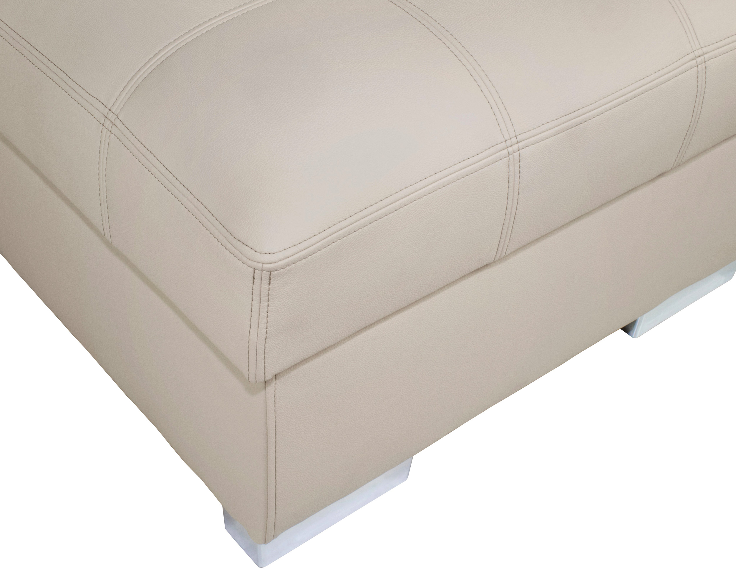 Maxima Irys Small Sleeper Sectional - White, Right Corner