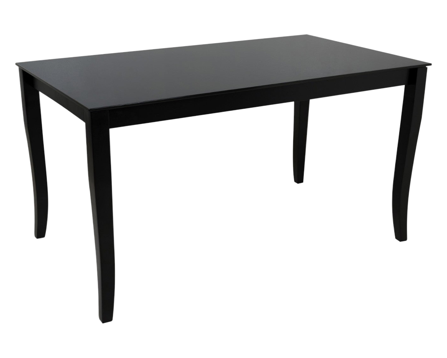 Maxima Finezja Glass Top Dining Table with Extension - Black