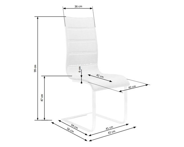 Maxima - Lisa Dining Set with 2 Self-Storing Leaves Plus 6 Chairs