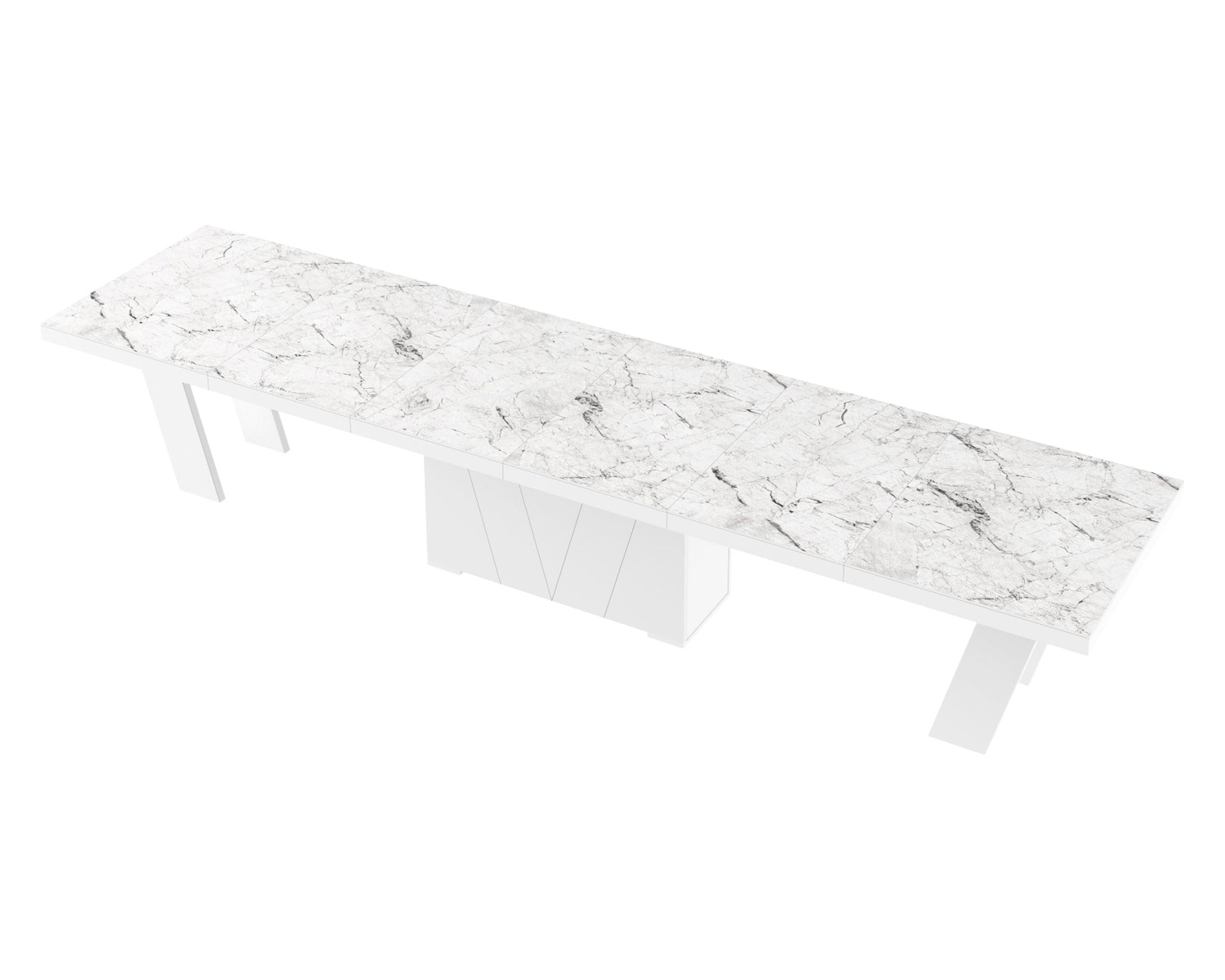 Maxima - Aleta Dining Table with 4 Extension Leaves for up to 20 People