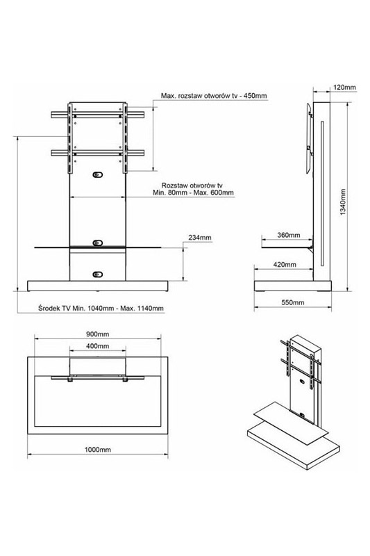 Maxima Marino Max TV Stand - Brown