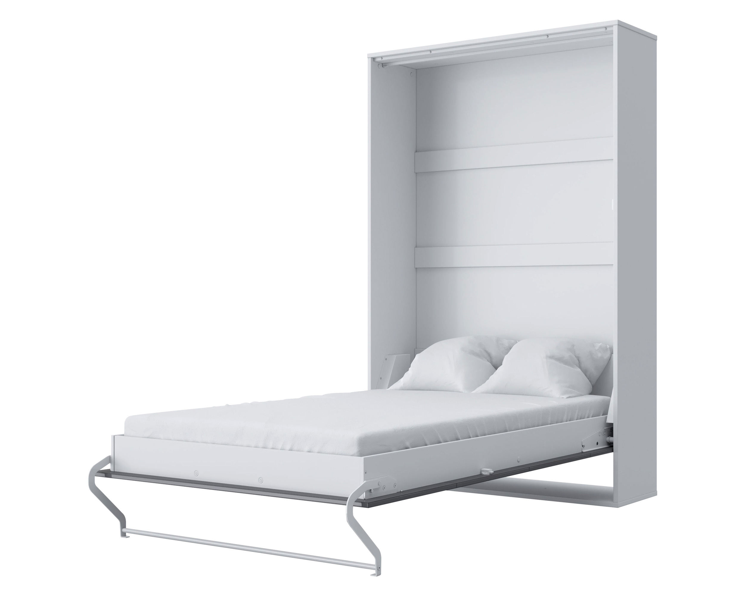 Maxima Murphy Vertical Bed with Mattress - Gray/White, Full Size