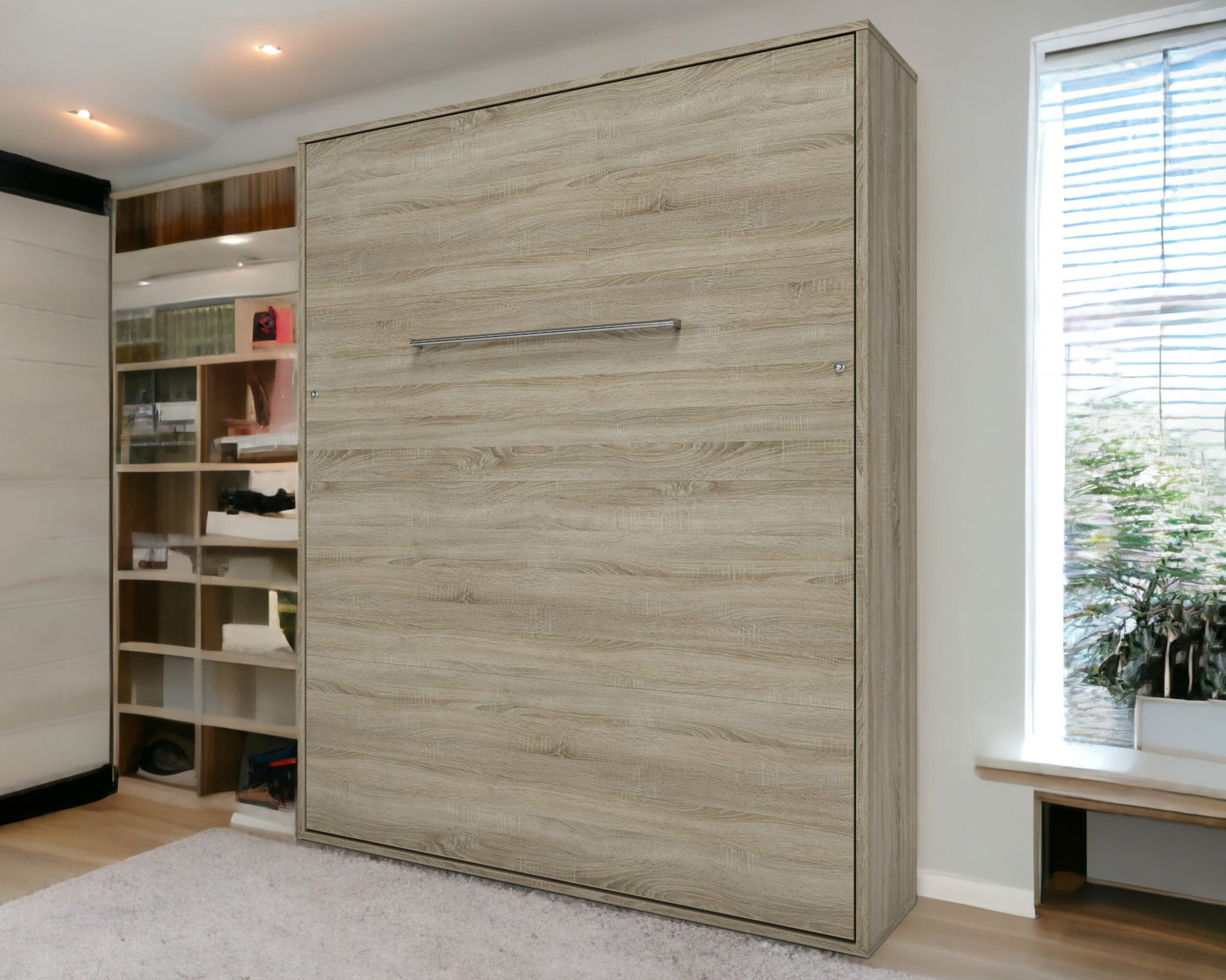 Maxima - Inverto Murphy Vertical Bed in Natural, Queen Size