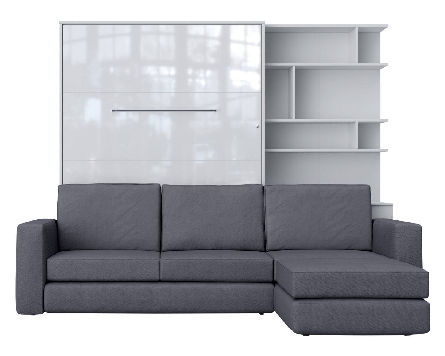 Maxima - Inverto Murphy Vertical Bed with Sofa and Bookcase