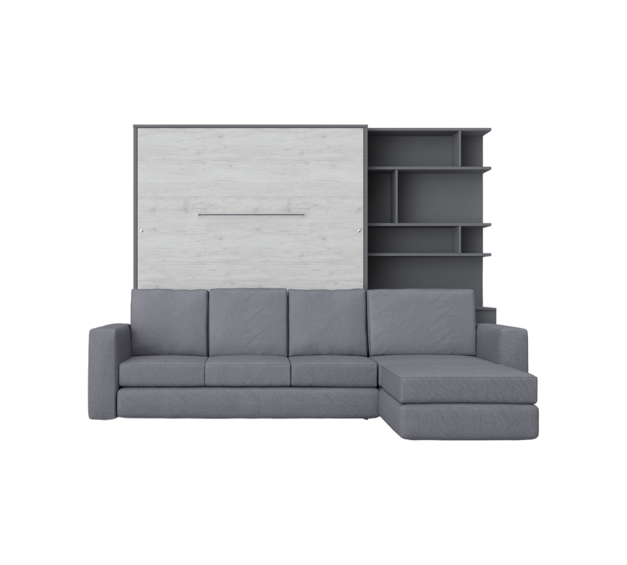 Maxima - Inverto Murphy Bed with Sofa and Bookcase