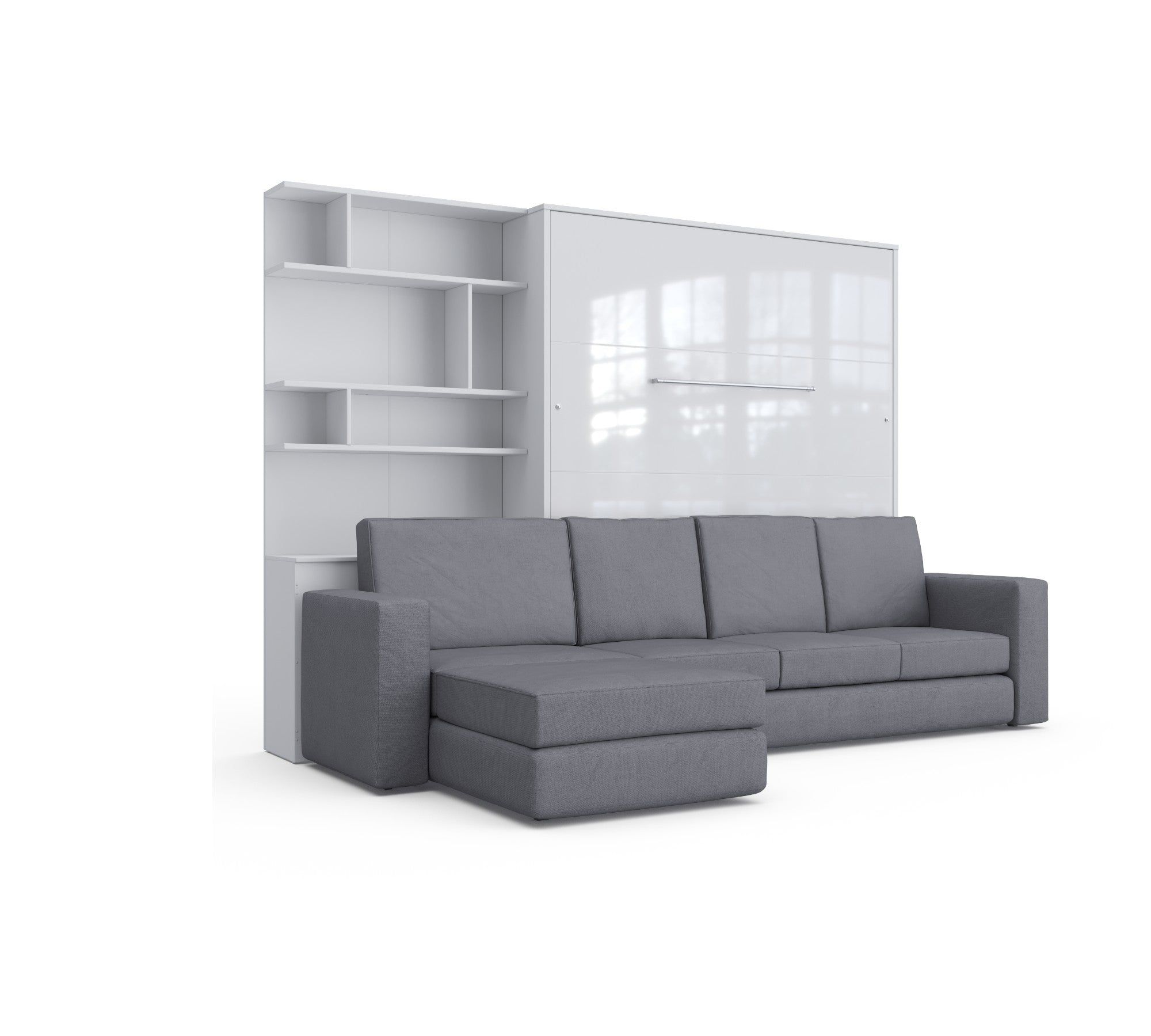 Maxima - Inverto Murphy Bed with Sofa and Bookcase