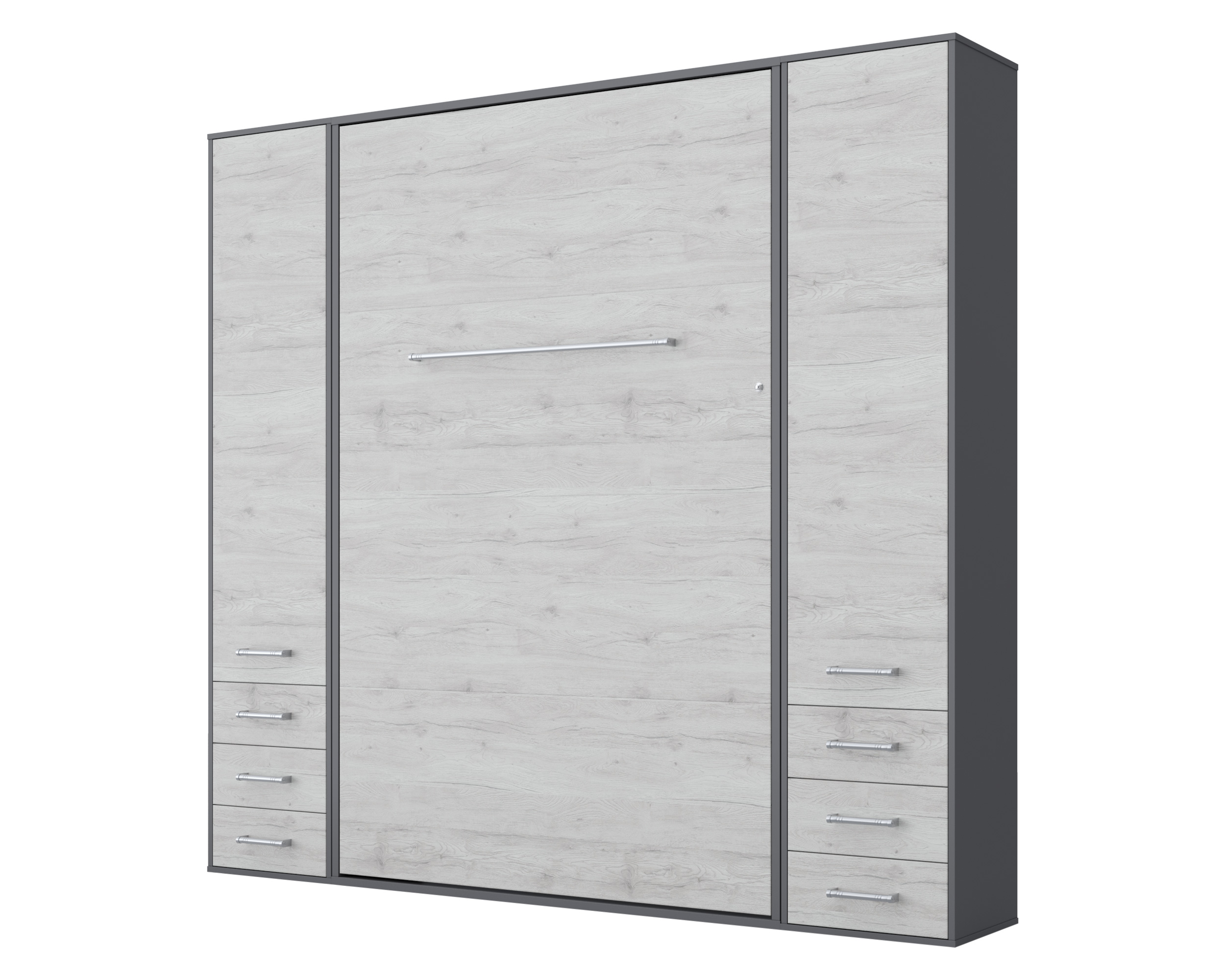 Maxima - Inverto Murphy Vertical Queen Size Bed with 2 Cabinets