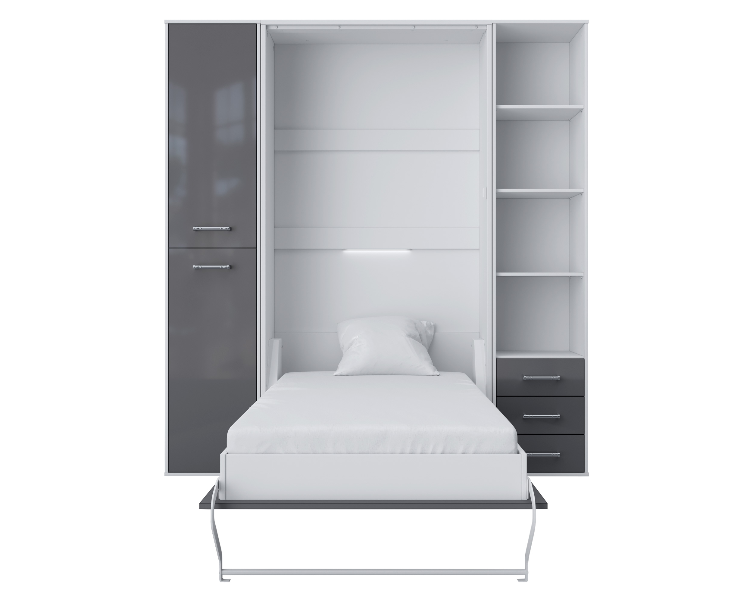 Maxima - Inverto Murphy Vertical Bed with Mattress and 2 storage Cabinets