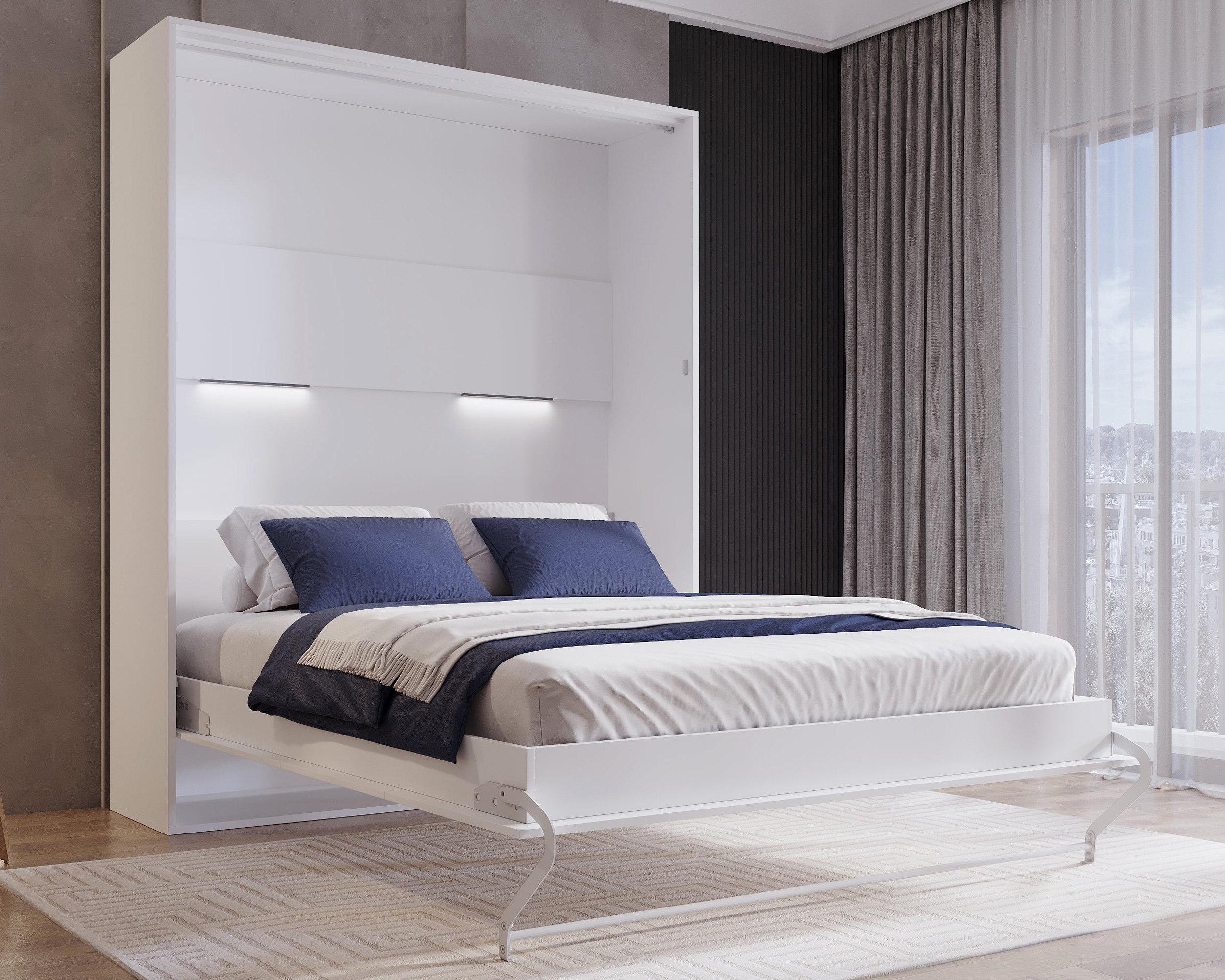 Maxima - Inverto Murphy Bed with LED in Queen Size