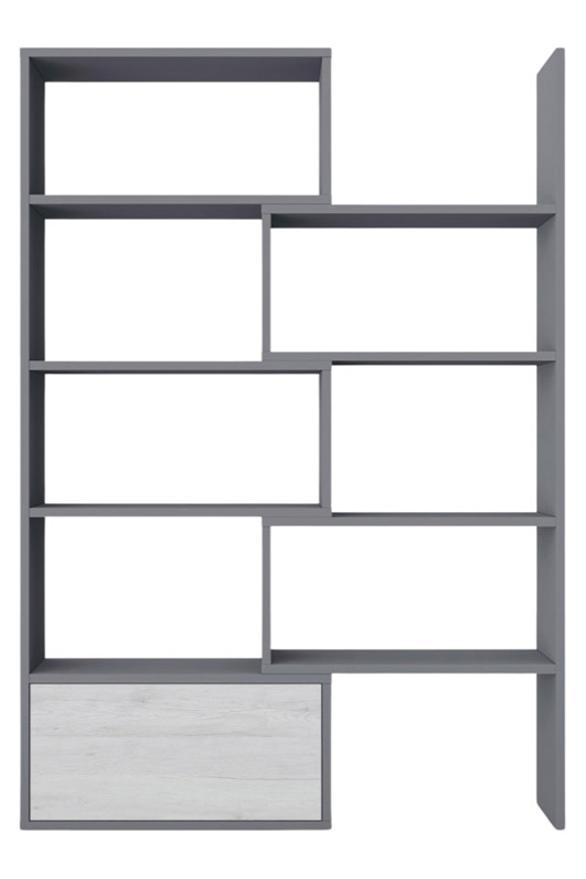 Maxima Pato Modular Bookcase - Gray/Gray Oak