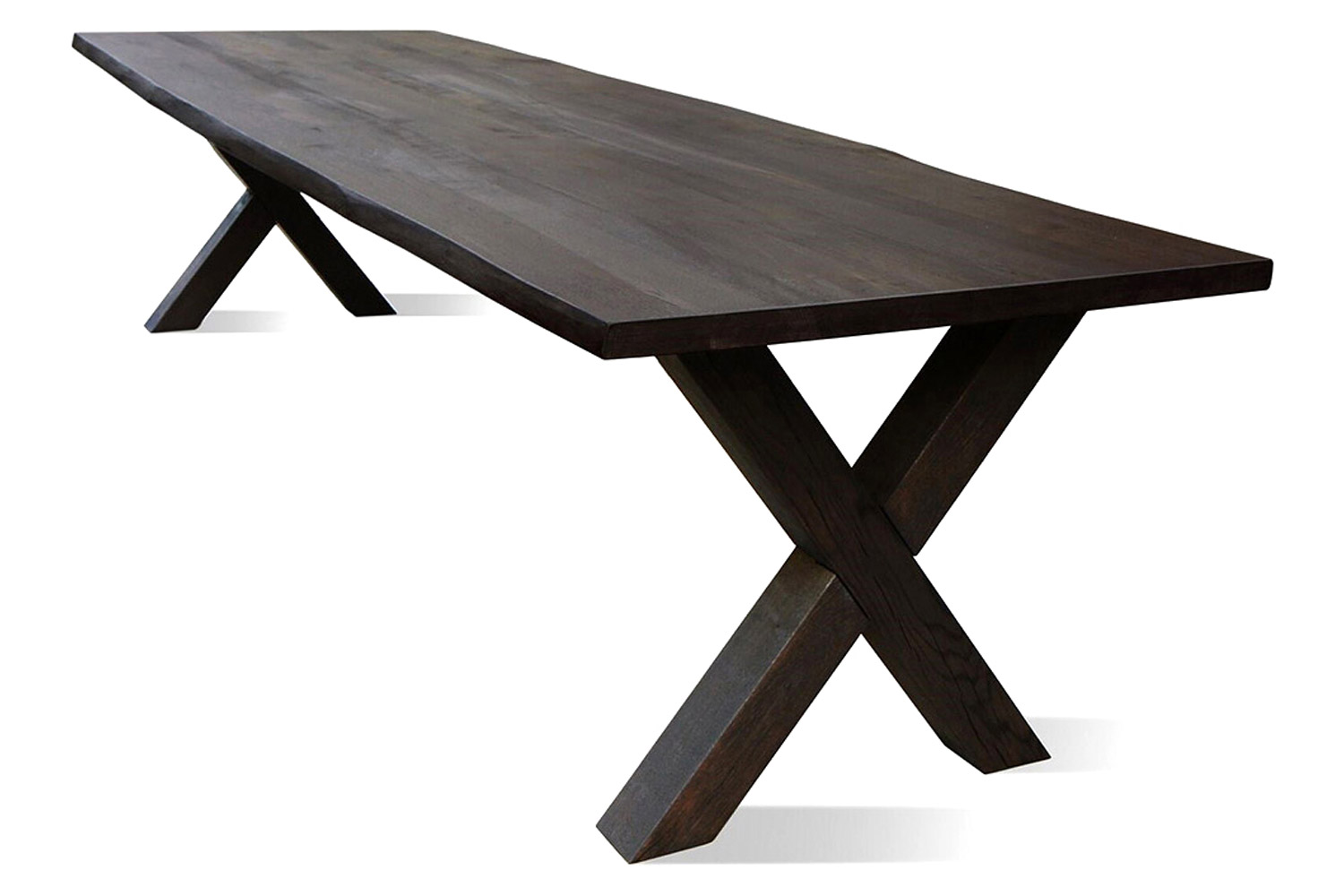 Maxima Castle-X Long Dining Table - Dark Wood