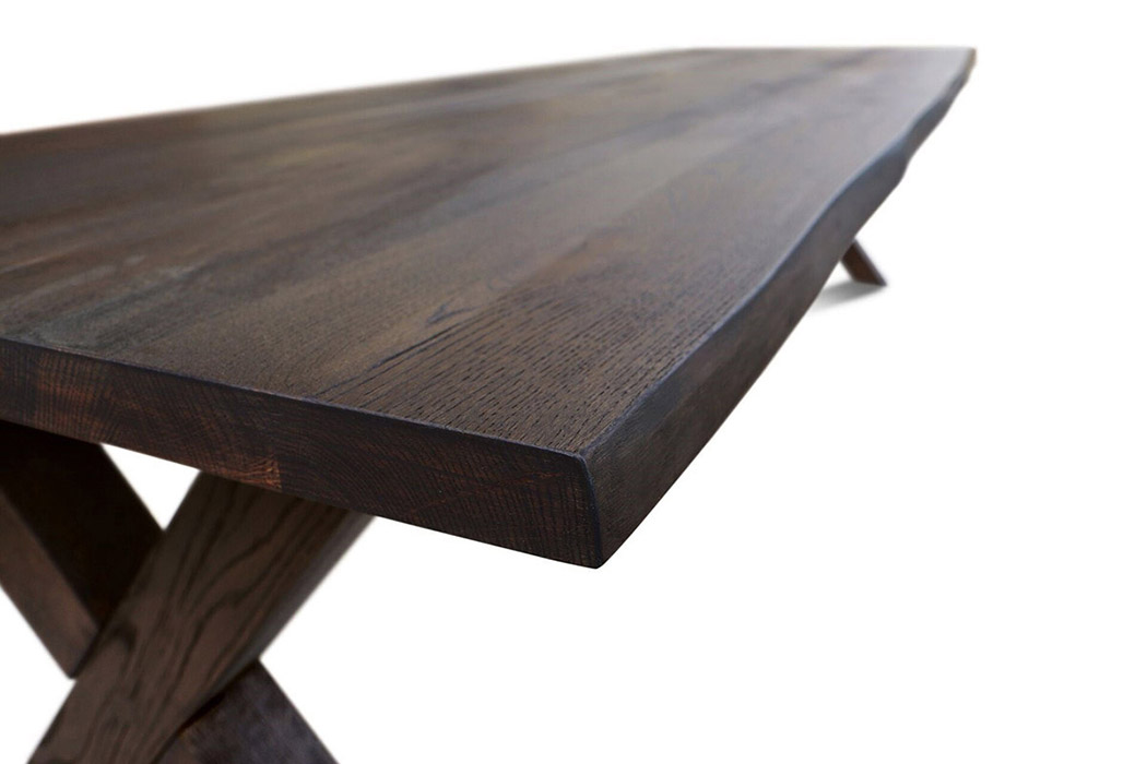 Maxima Castle-X Long Dining Table - Dark Wood