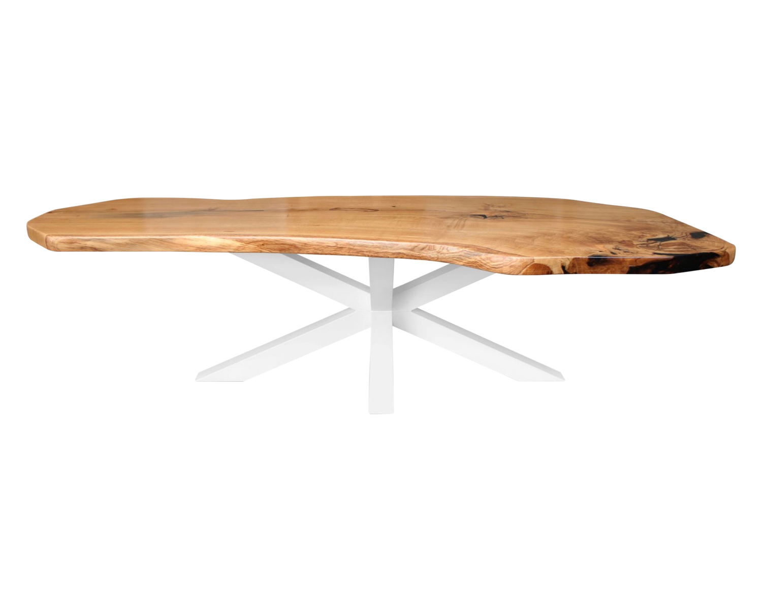 Maxima - Nostra Dining Table with White Metal Legs in Wood