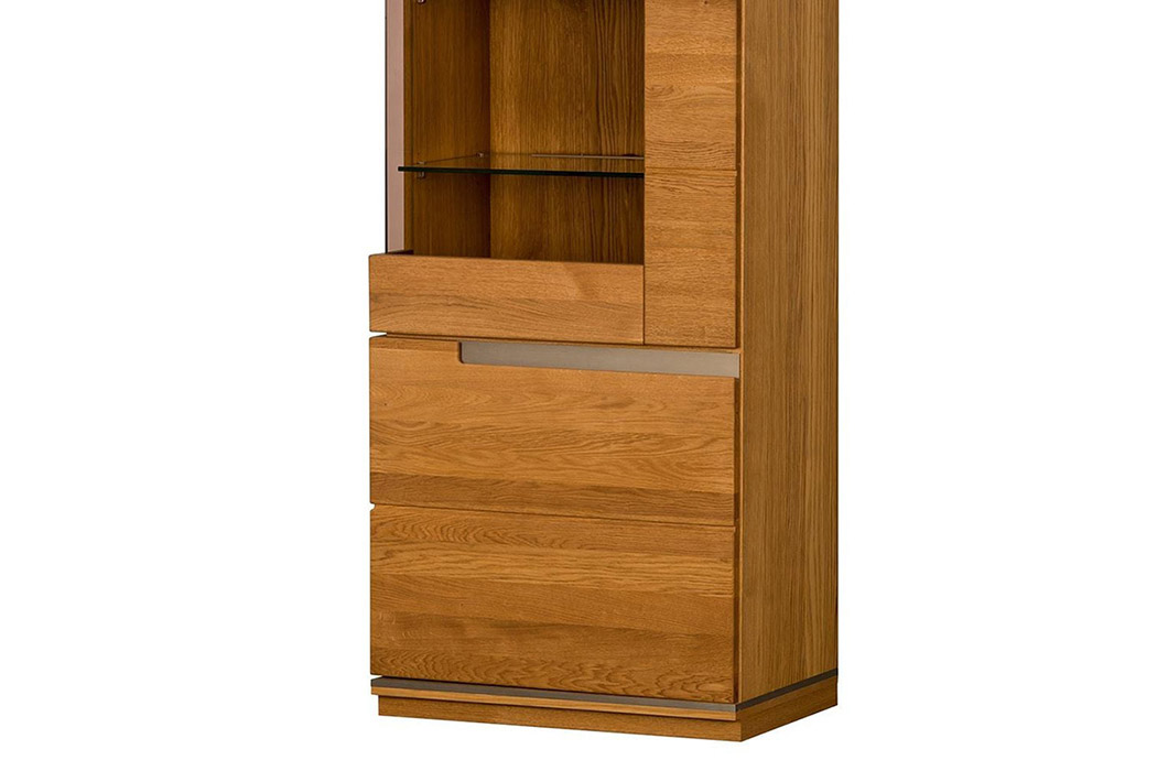 Maxima™ Torino 1 Right Door Display Cabinet - Light Oak