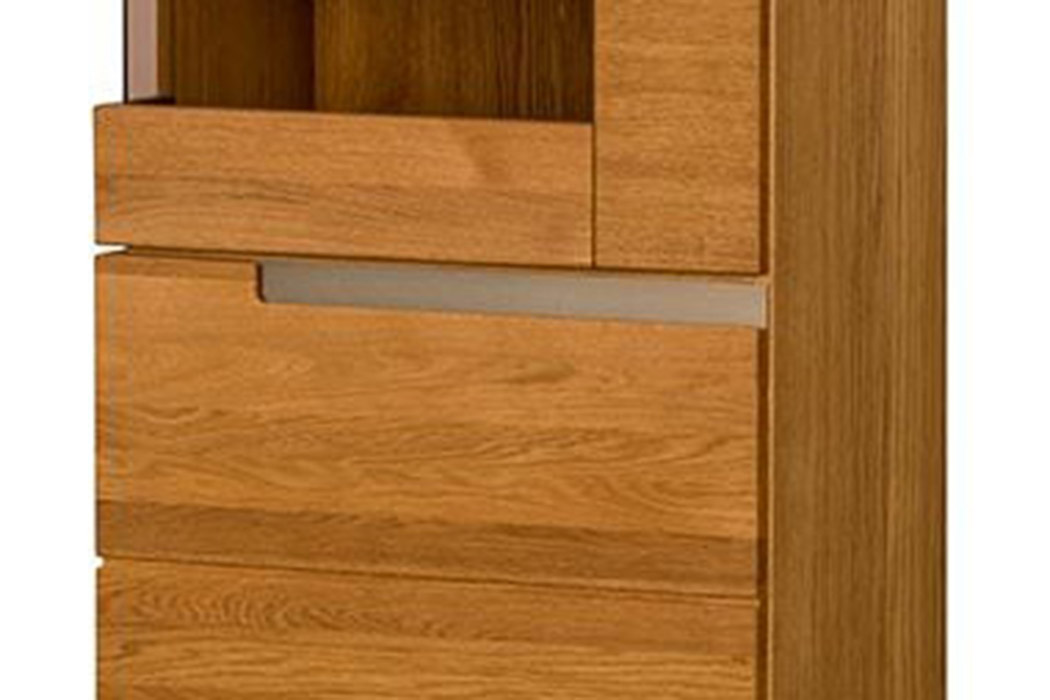 Maxima™ Torino 1 Right Door Display Cabinet - Light Oak