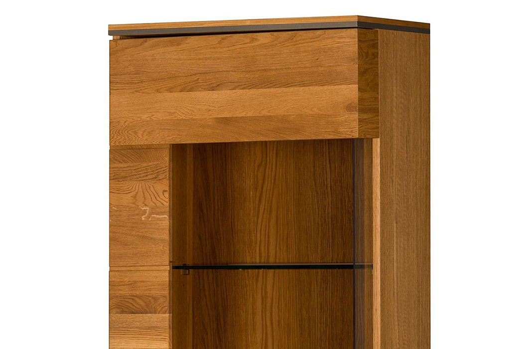 Maxima™ Torino 1 Left Door Display Cabinet - Light Oak