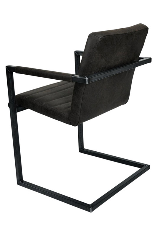 Maxima - Jamila Leather Chair in Black