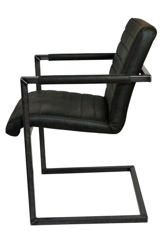 Maxima - Jamila Leather Chair in Black