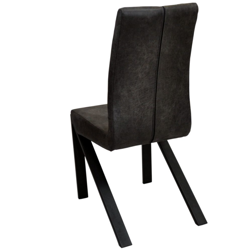 Maxima™ Set of 2 Irvin Chair - Black, Leather