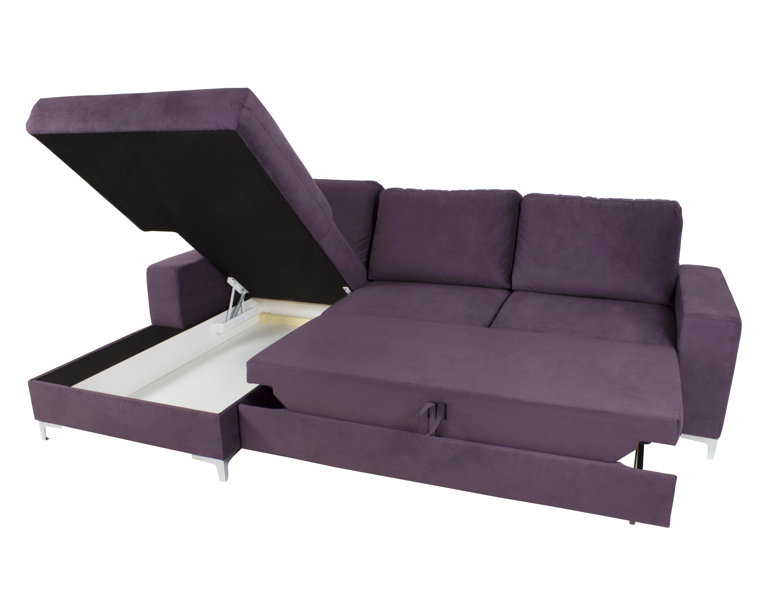 Maxima - Lens Sectional with Storage in Purple